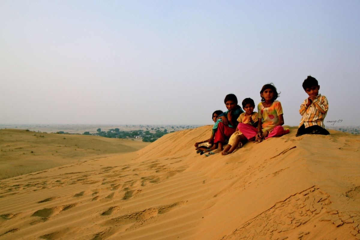 Enfants désert du Thar Rajasthan
